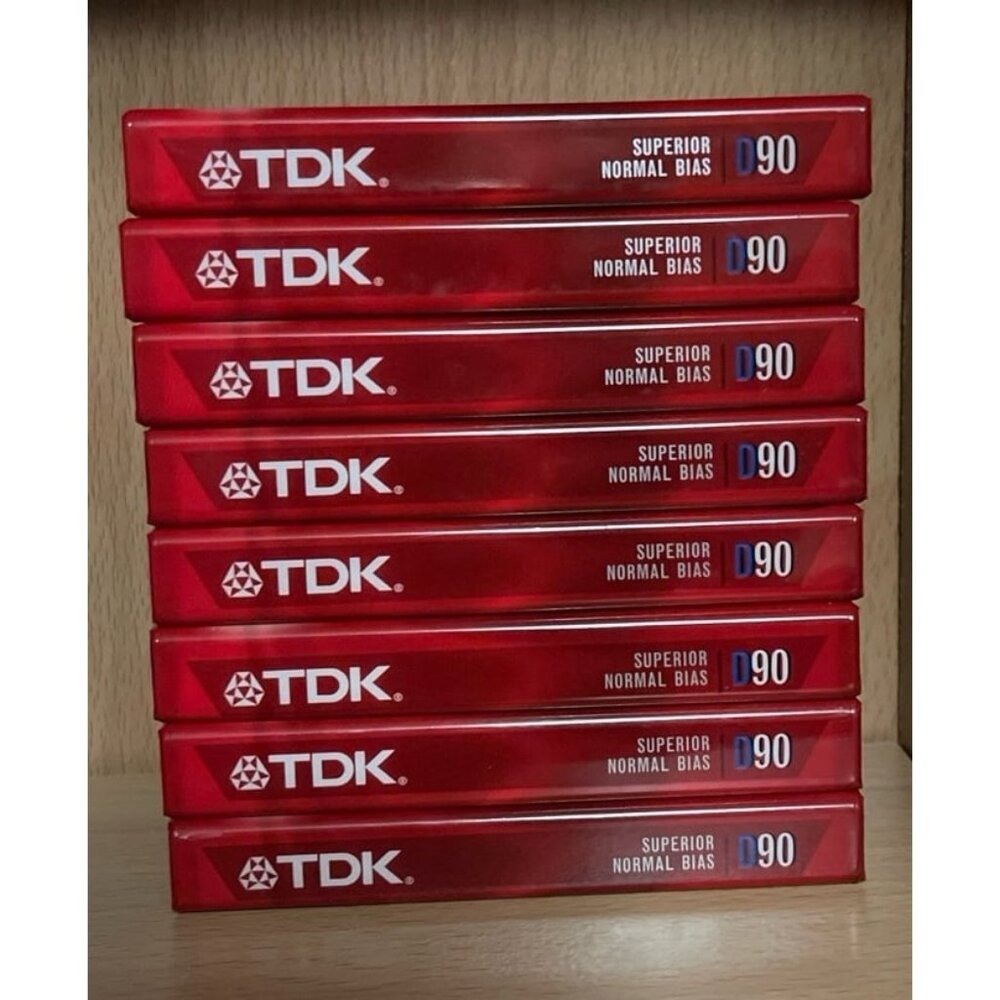 8 - TDK D-90 Type I normal Bias SEALED Cassette Tapes - 8 total tapes
